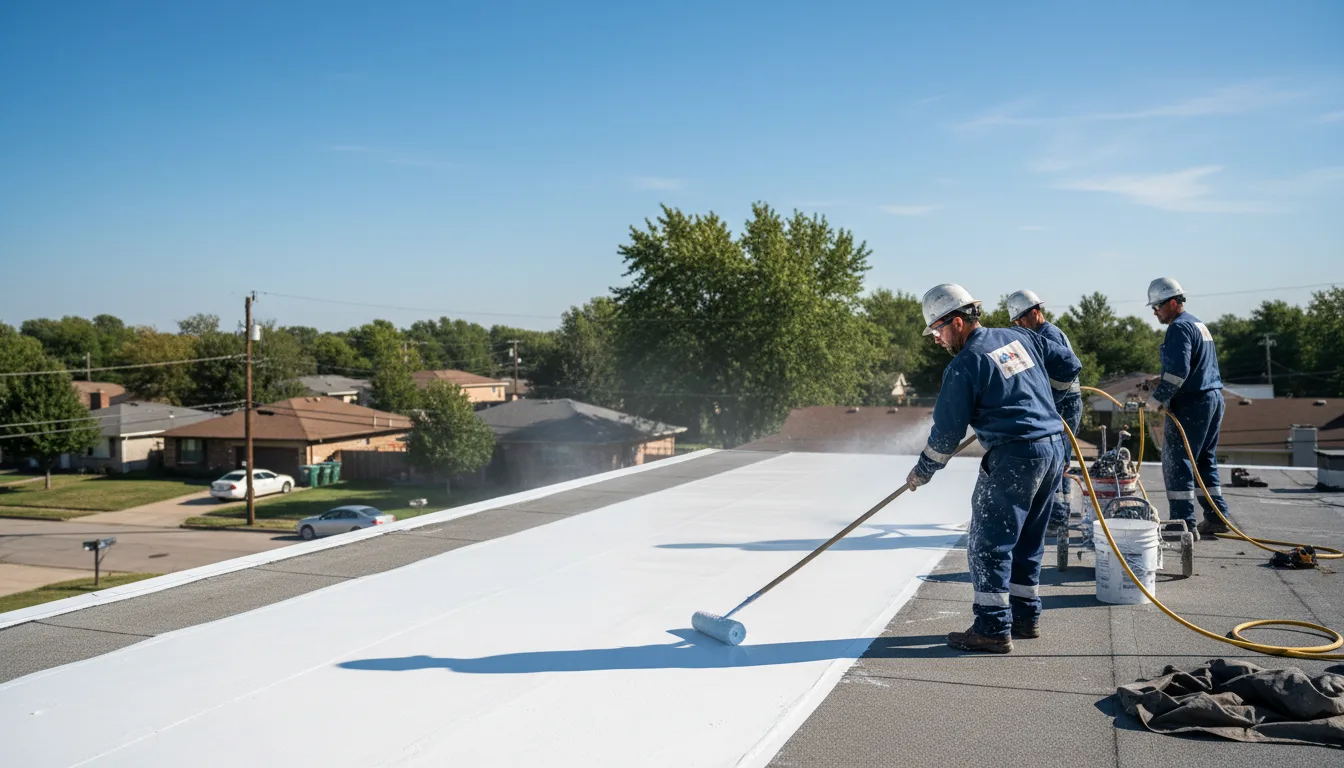 Commercial roof coating in Collins, WI near me